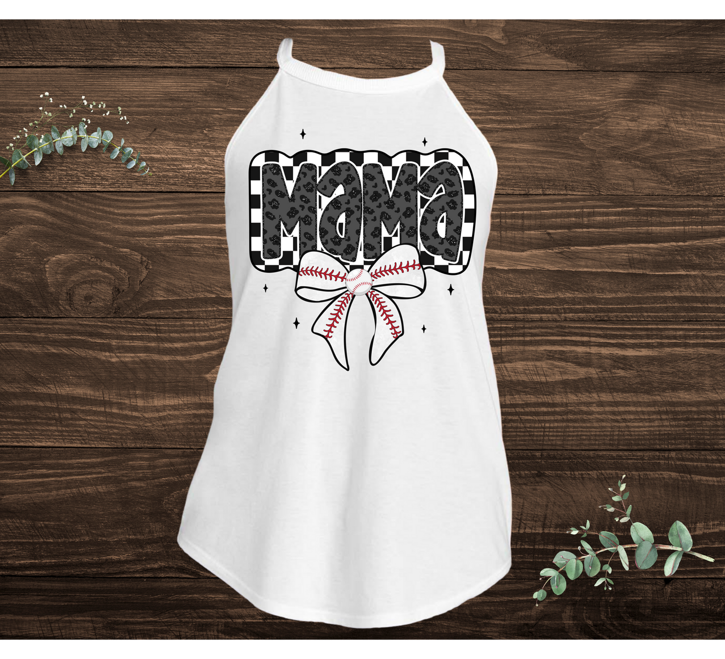 Baseball Mama Bow Tank