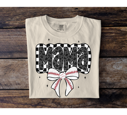 Baseball Mama Bow Tee
