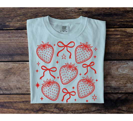 Strawberry Bow Collage
