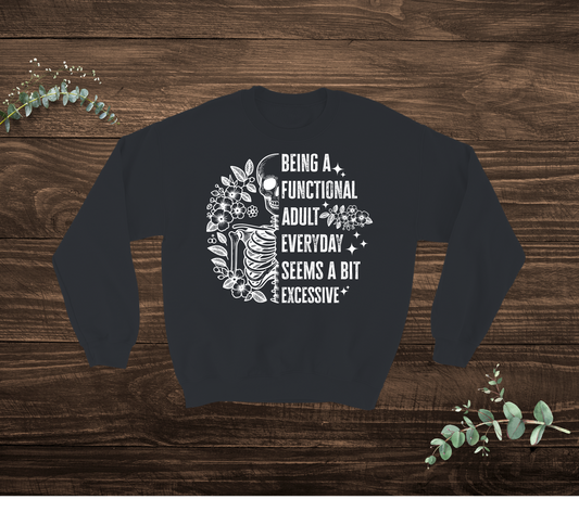 Functional Adult Skeleton Sweatshirt