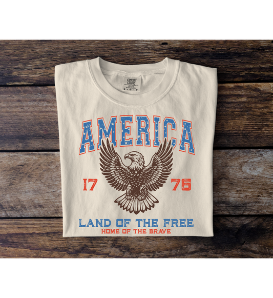 Land of The Free Eagle Tee