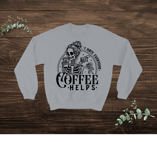 Coffee Skeleton Sweatshirt