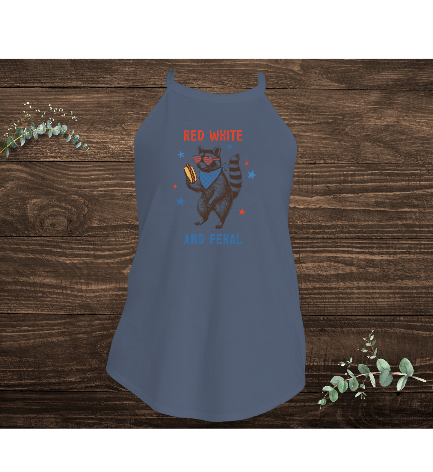 Red White And Feral Hotdog Tank