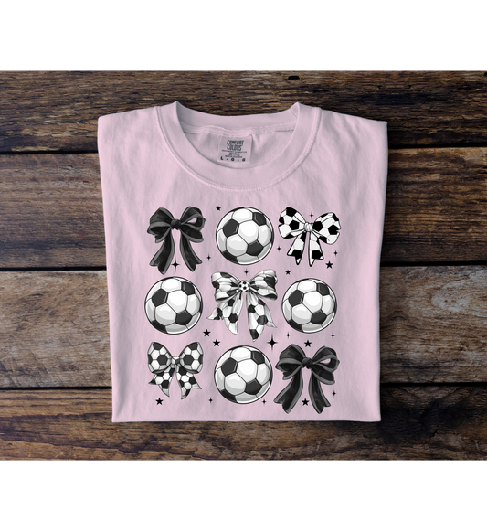 Soccer Bow Collage Tee