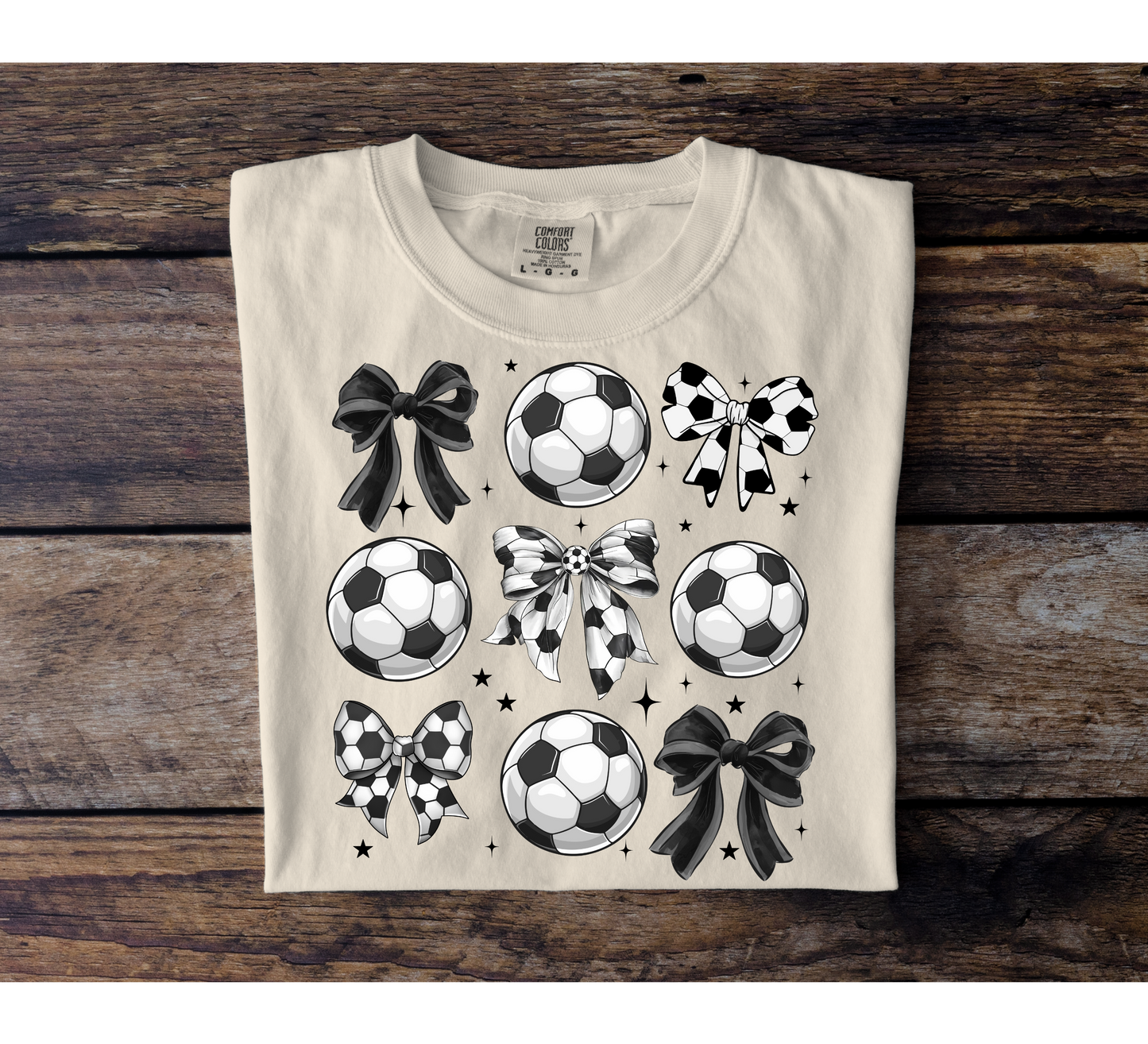 Soccer Bow Collage Tee
