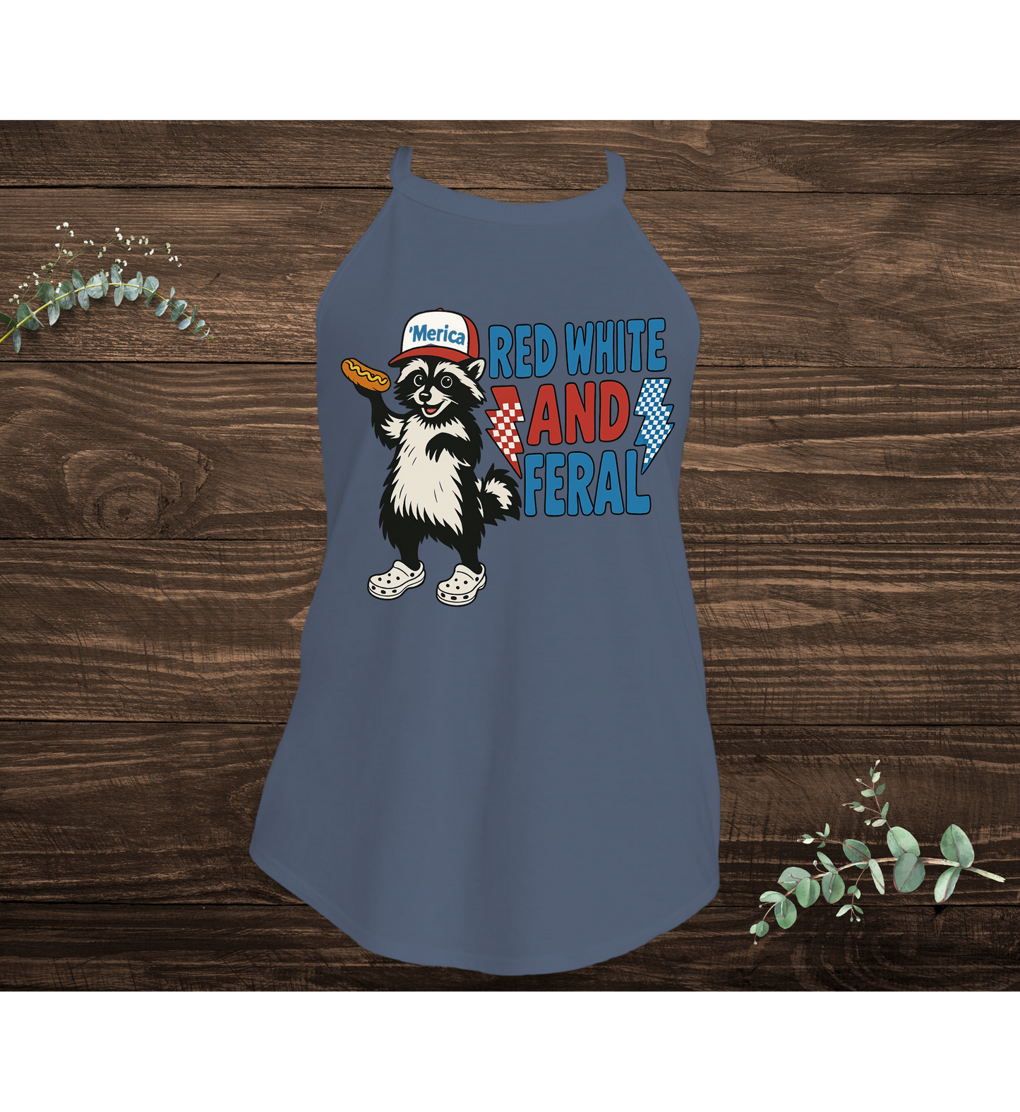 Red White And Feral Tank