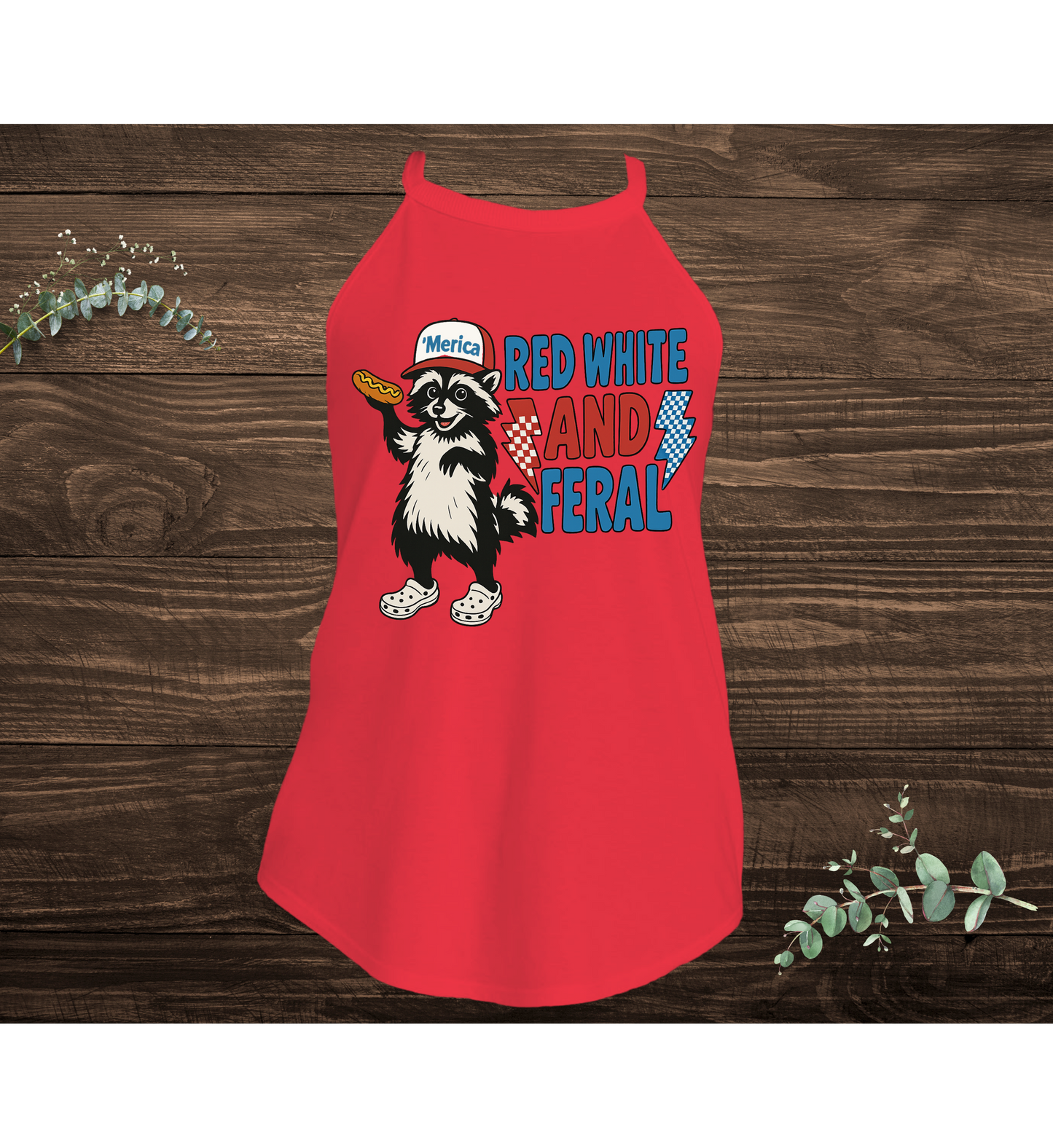 Red White And Feral Tank