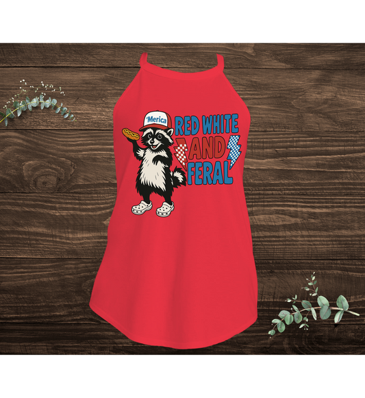 Red White And Feral Tank