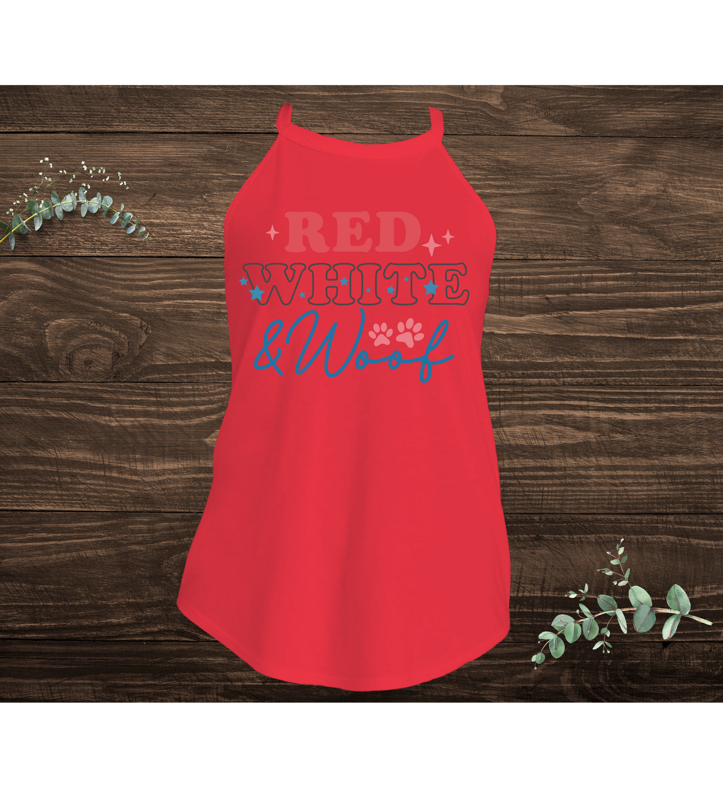 Red White And Woof Tank